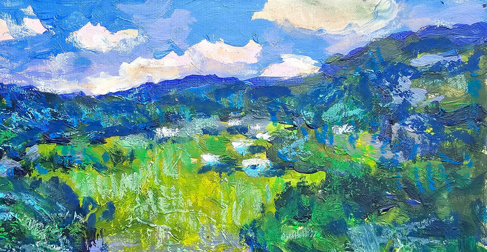 Acrylic painting Carpathian motifs Vyacheslav Petrovich Babac - 4
