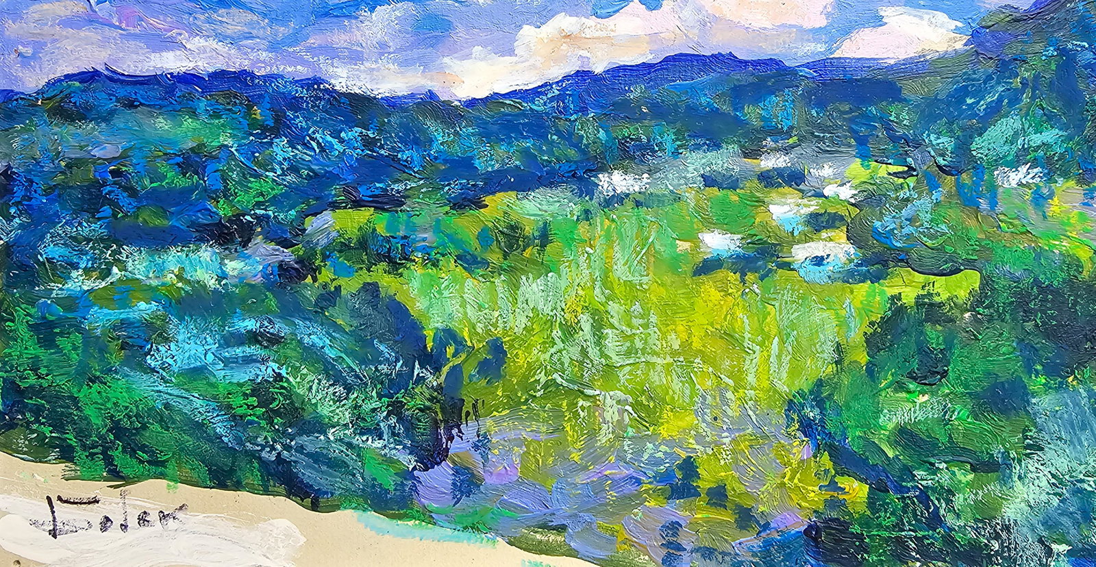 Acrylic painting Carpathian motifs Vyacheslav Petrovich Babac - 5