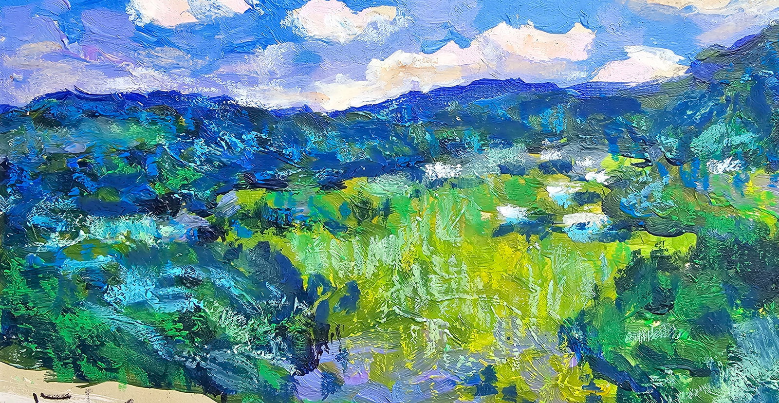 Acrylic painting Carpathian motifs Vyacheslav Petrovich Babac - 8