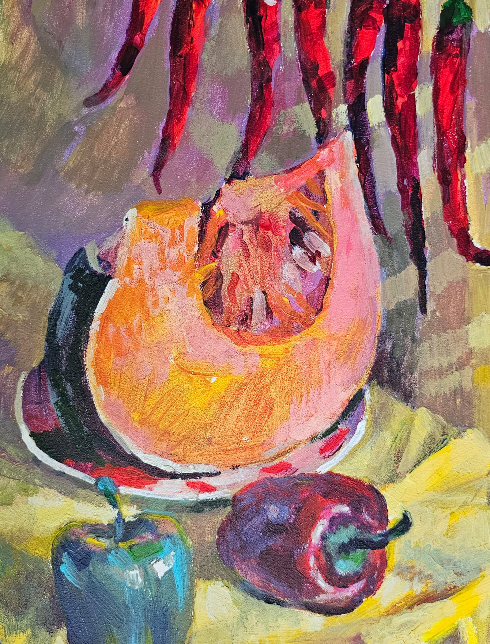 Acrylic painting still life with peppers Vyacheslav Petrovich Babac - 7