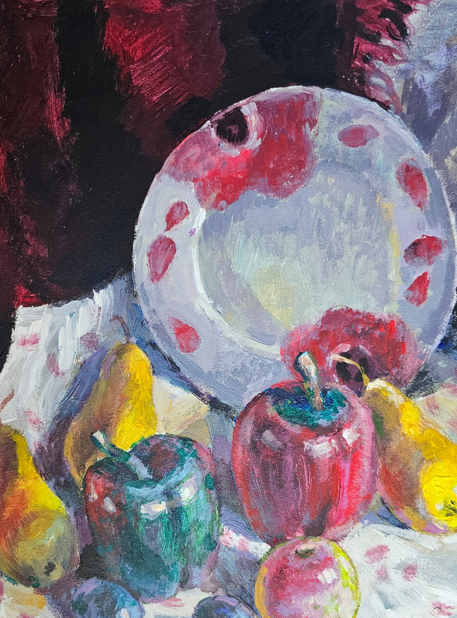 Acrylic painting still life with a plate Vyacheslav Petrovich Babac - 8