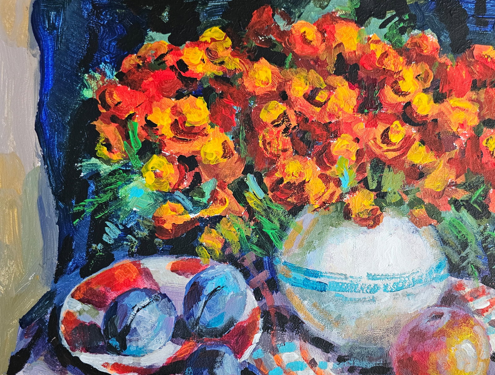 Acrylic painting Marigold Vyacheslav Petrovich Babac - 3