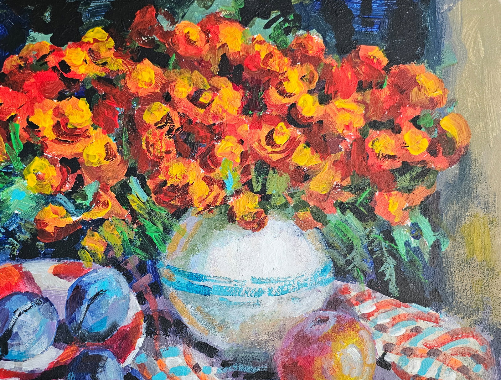 Acrylic painting Marigold Vyacheslav Petrovich Babac - 4