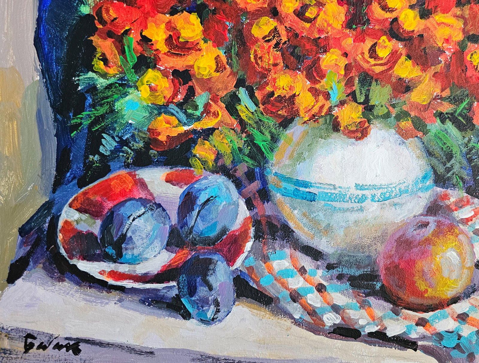 Acrylic painting Marigold Vyacheslav Petrovich Babac - 5