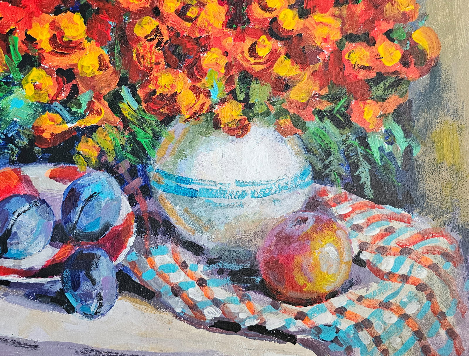 Acrylic painting Marigold Vyacheslav Petrovich Babac - 6