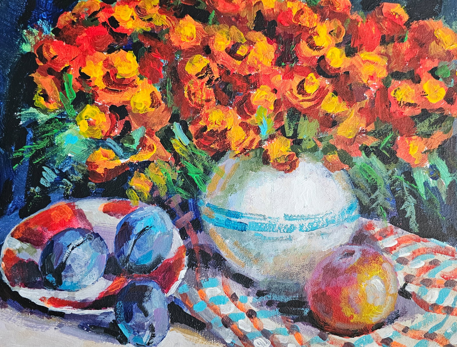 Acrylic painting Marigold Vyacheslav Petrovich Babac - 7