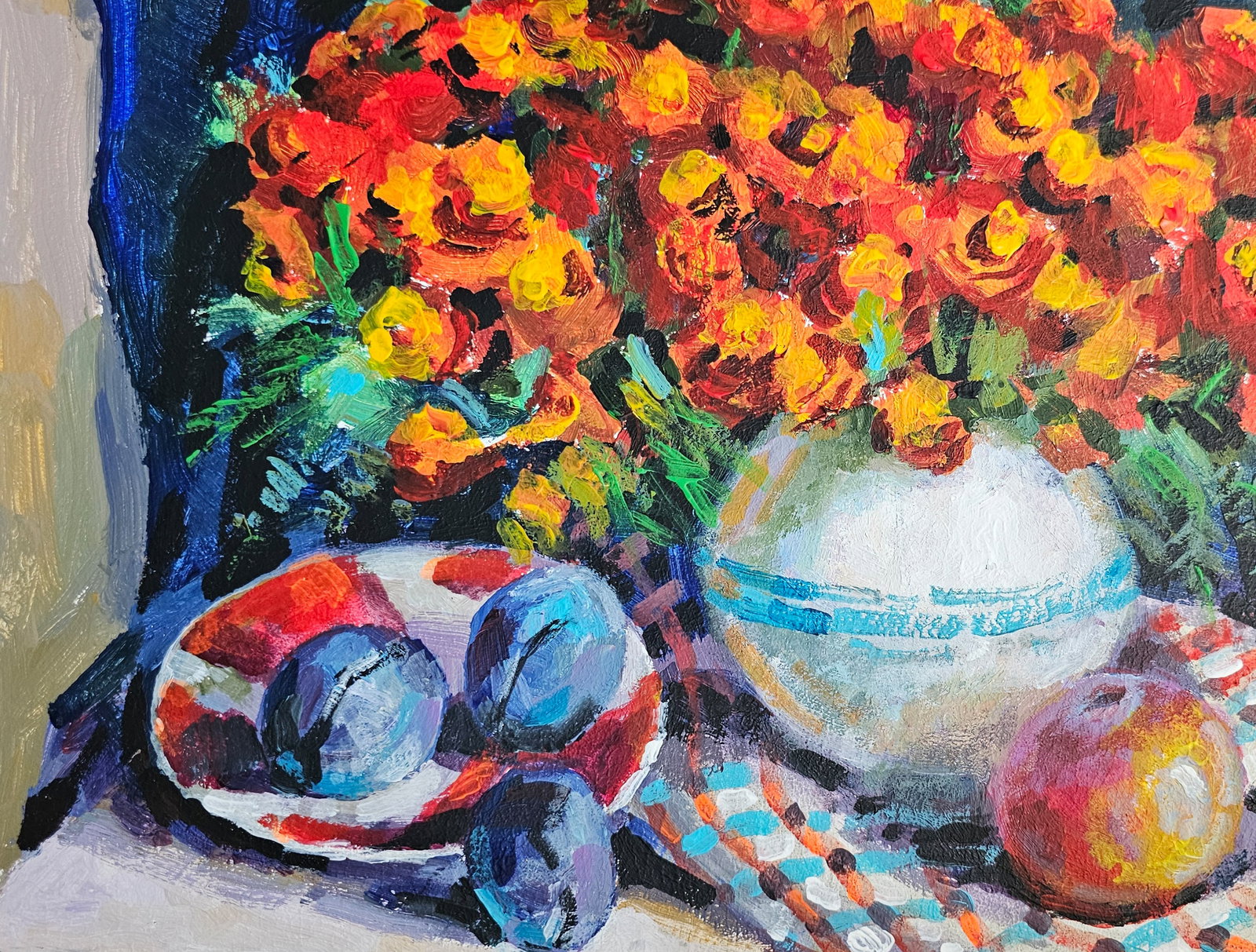 Acrylic painting Marigold Vyacheslav Petrovich Babac - 8