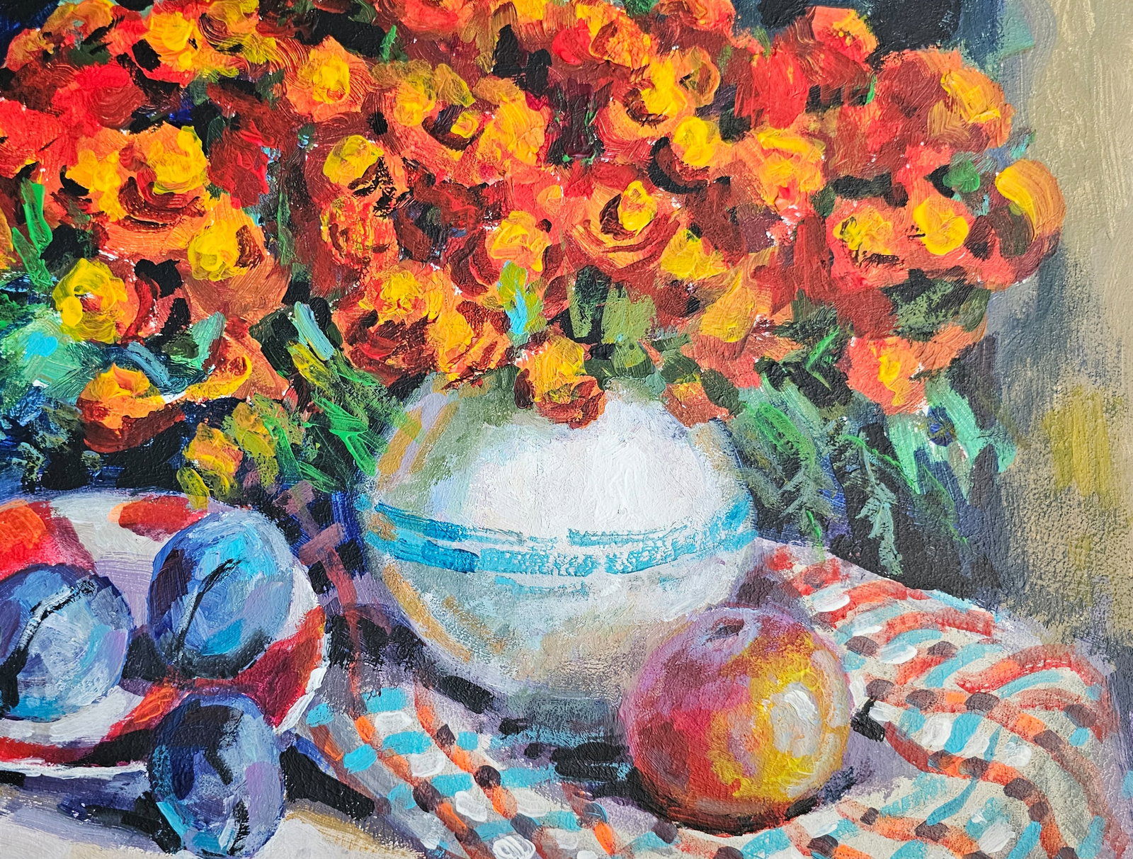 Acrylic painting Marigold Vyacheslav Petrovich Babac - 9
