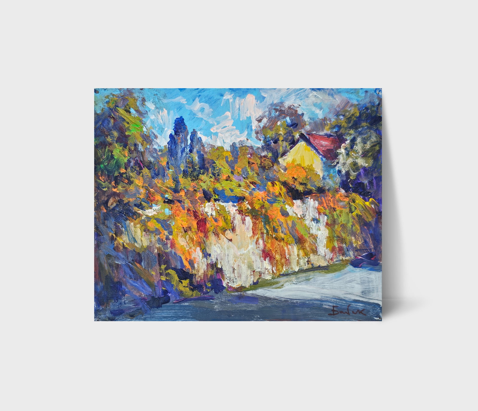 Acrylic painting Outside Vyacheslav Petrovich Babac - 10