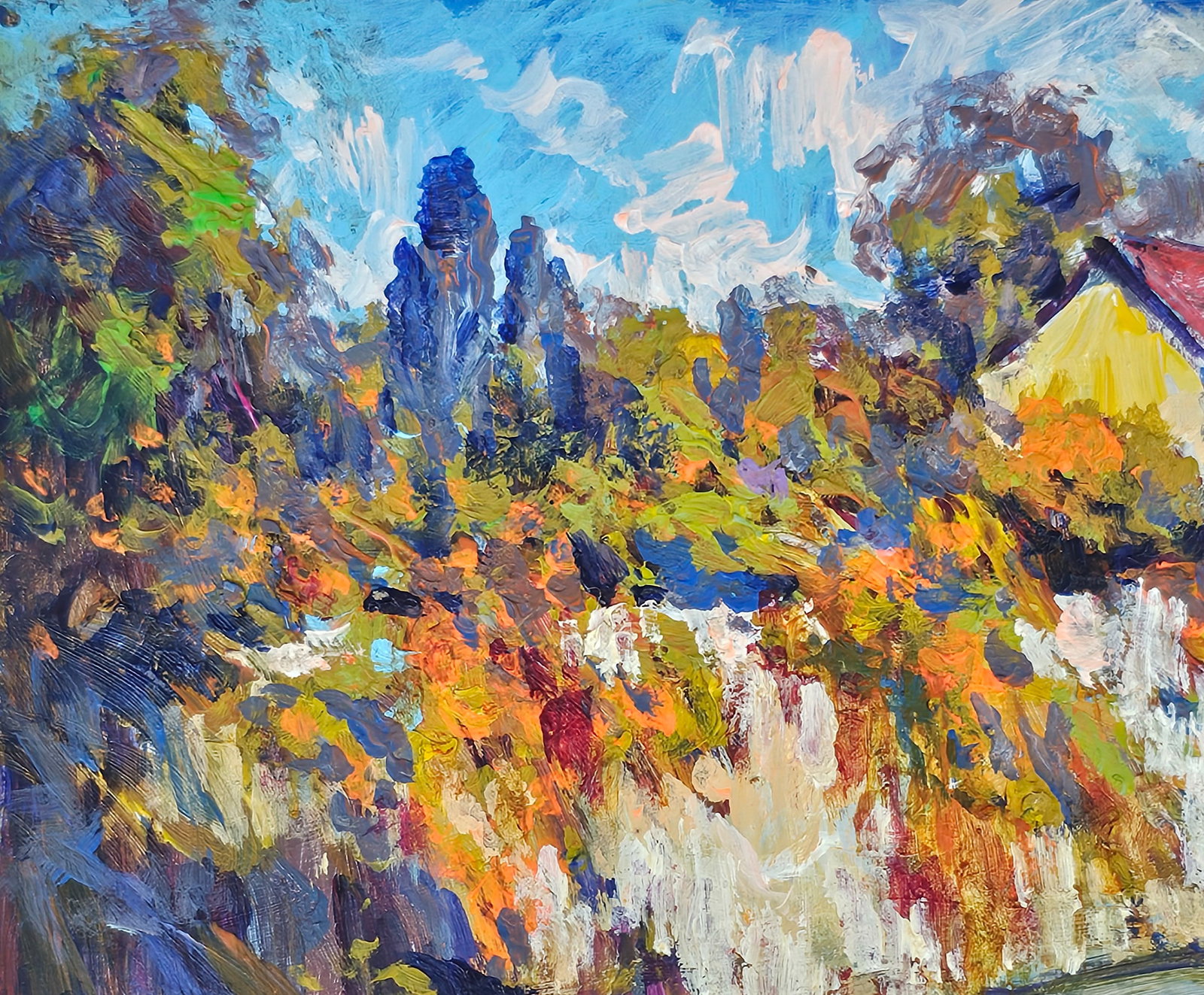 Acrylic painting Outside Vyacheslav Petrovich Babac - 4