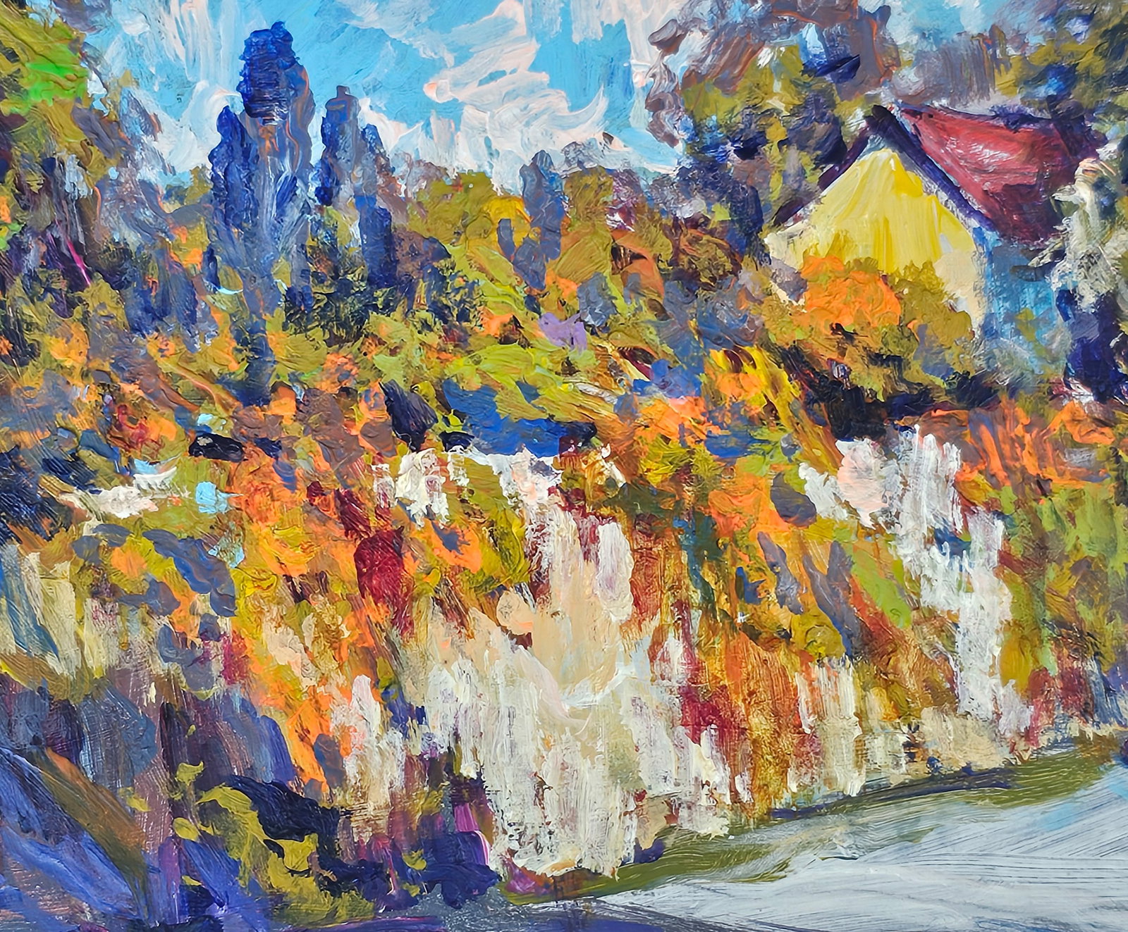 Acrylic painting Outside Vyacheslav Petrovich Babac - 7