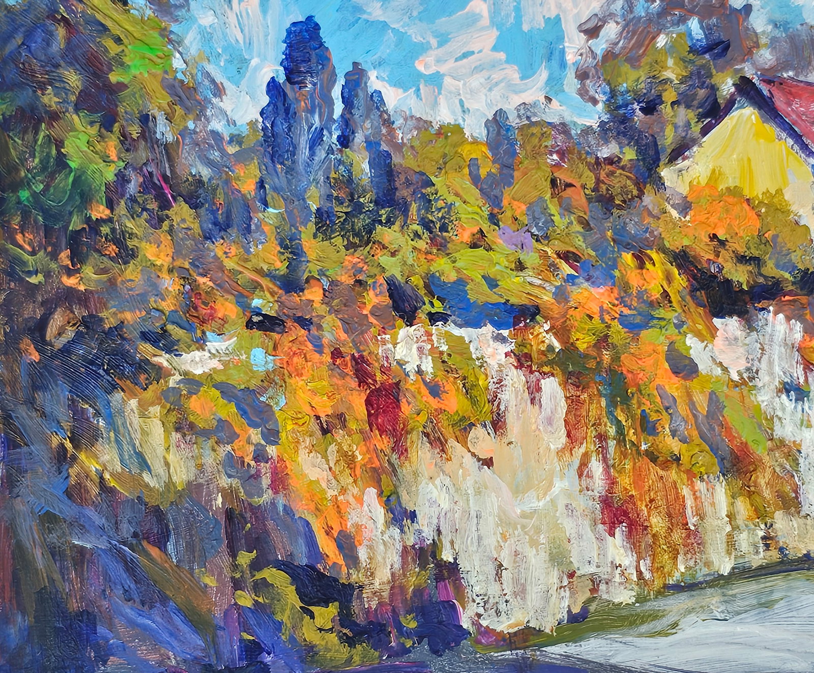 Acrylic painting Outside Vyacheslav Petrovich Babac - 8