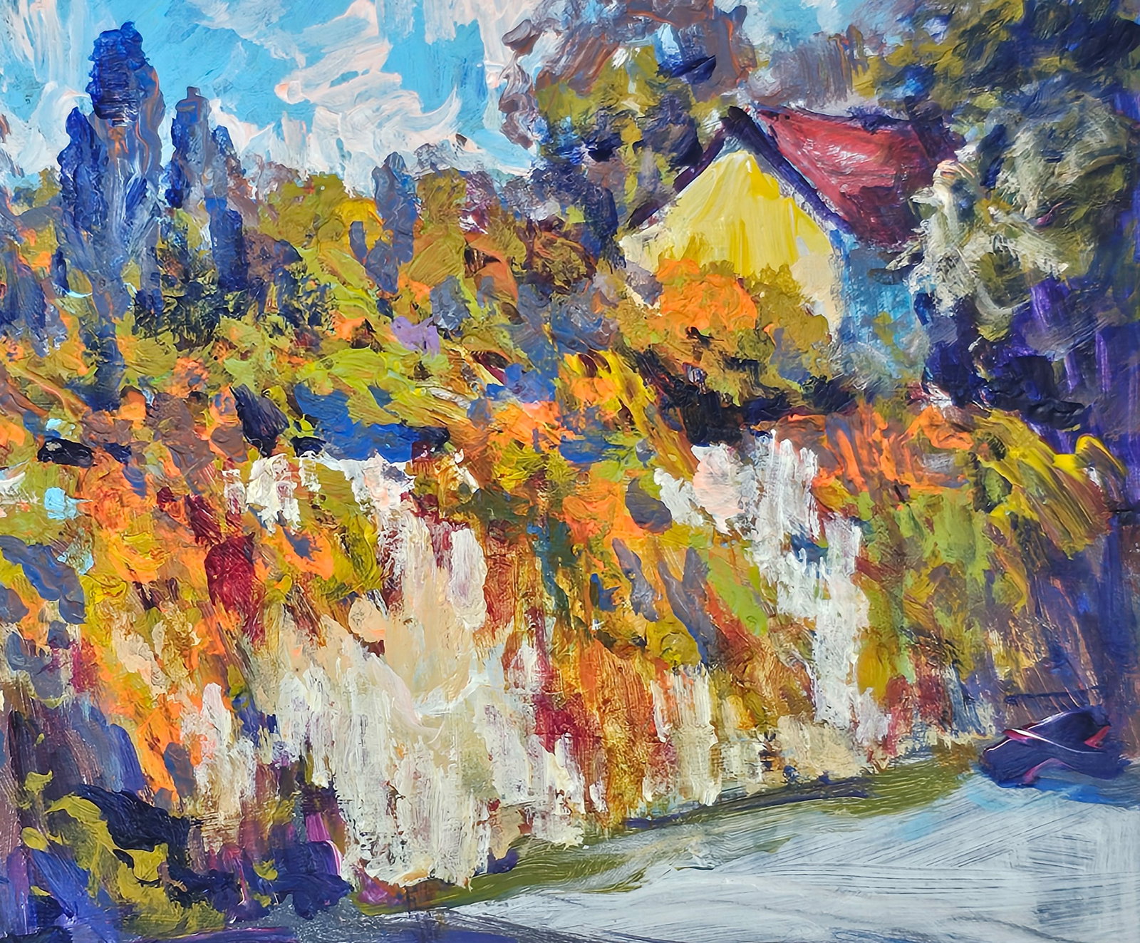 Acrylic painting Outside Vyacheslav Petrovich Babac - 9