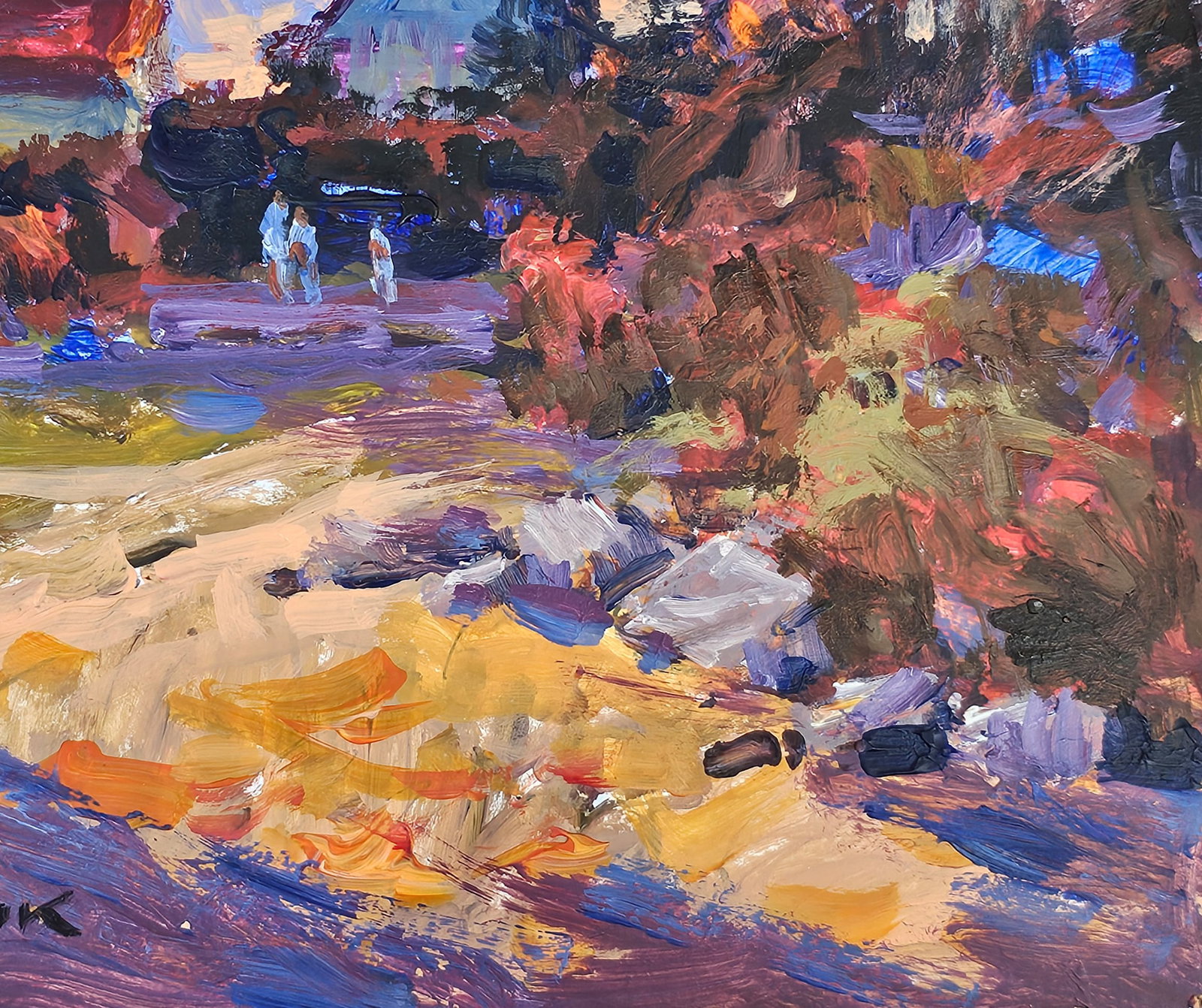 Acrylic painting Red evening Vyacheslav Petrovich Babac - 6