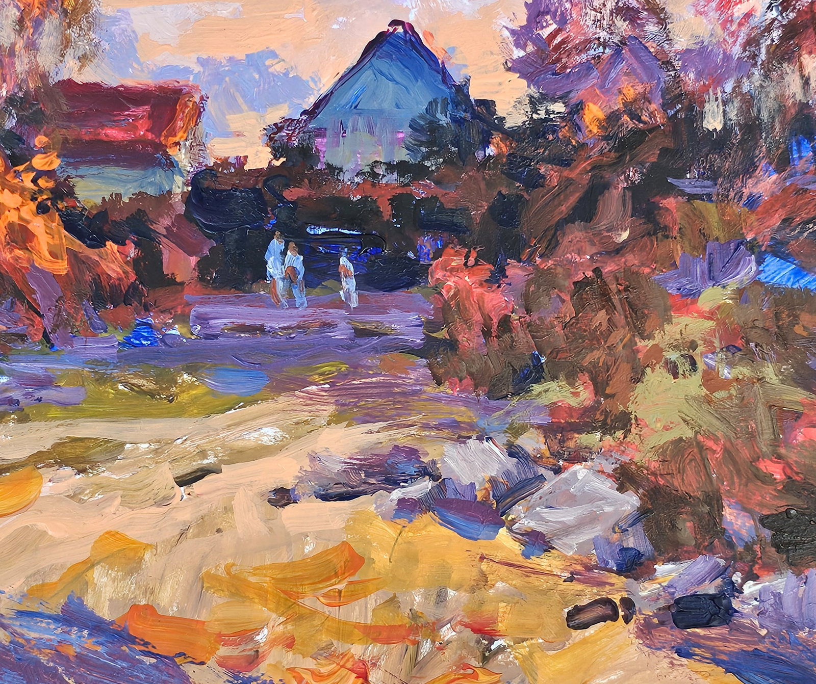 Acrylic painting Red evening Vyacheslav Petrovich Babac - 7