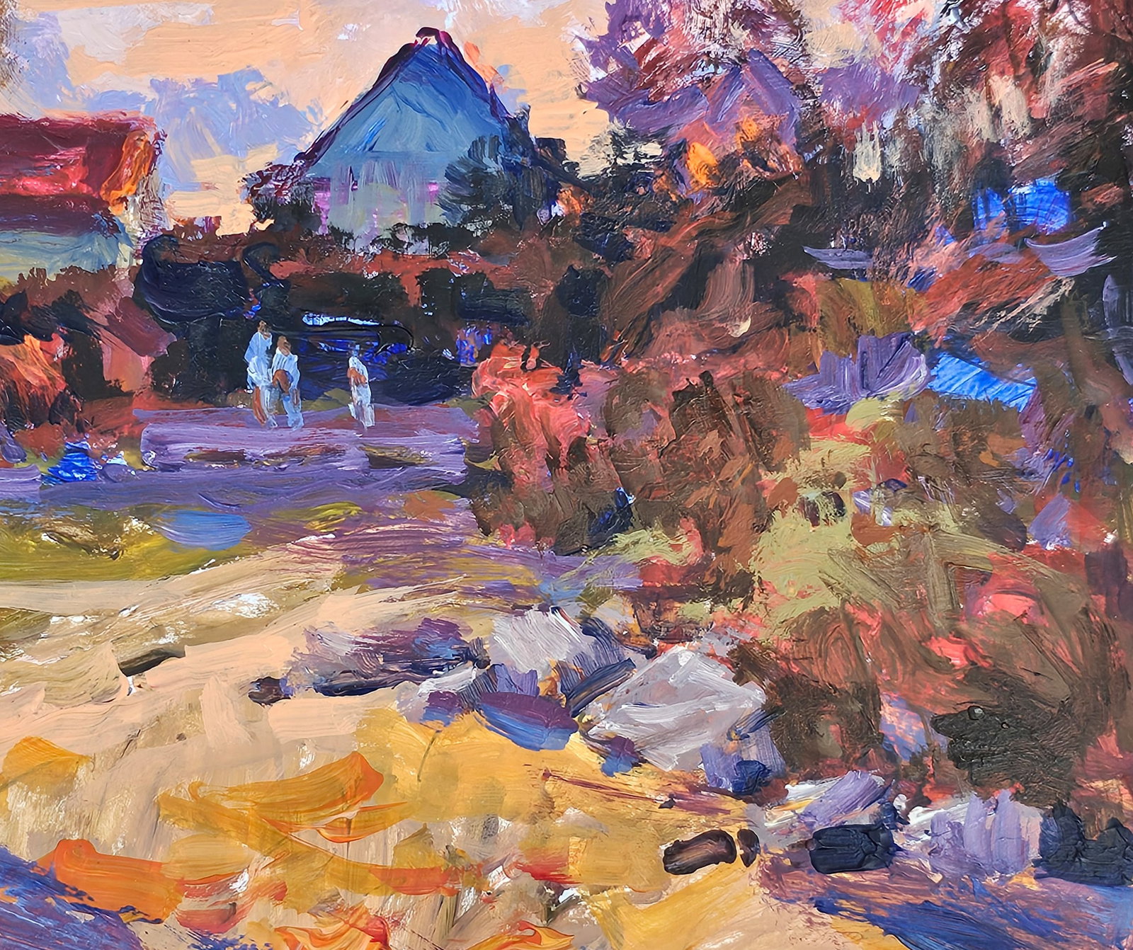 Acrylic painting Red evening Vyacheslav Petrovich Babac - 9
