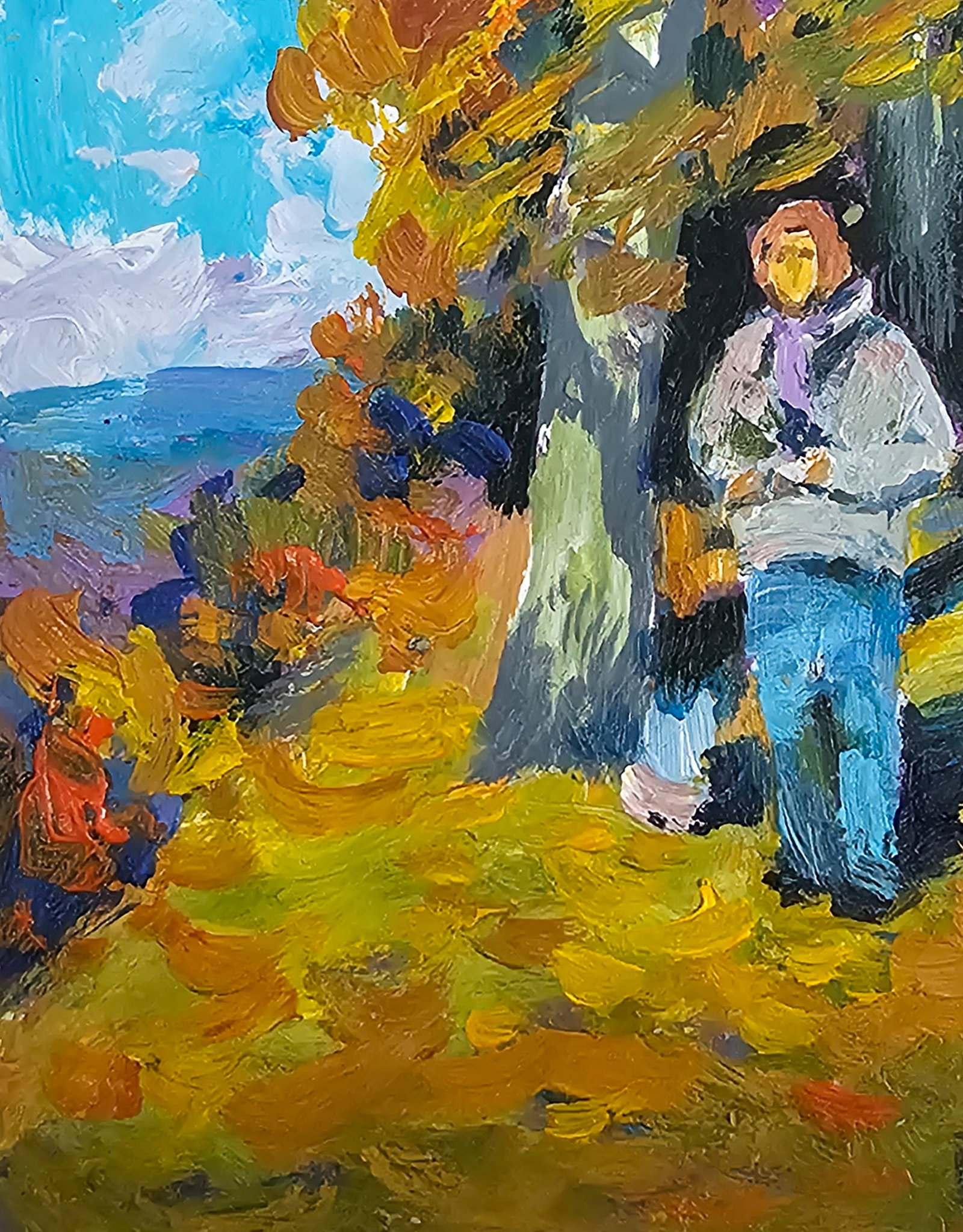 Acrylic painting view from the mountain Vyacheslav Petrovich Babac - 6