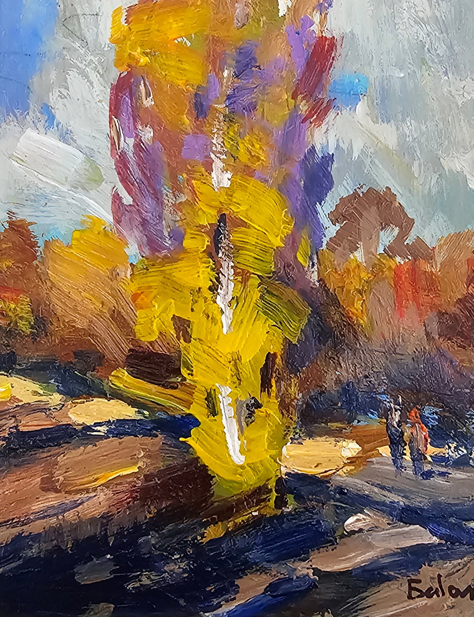 Acrylic painting October Vyacheslav Petrovich Babac - 9