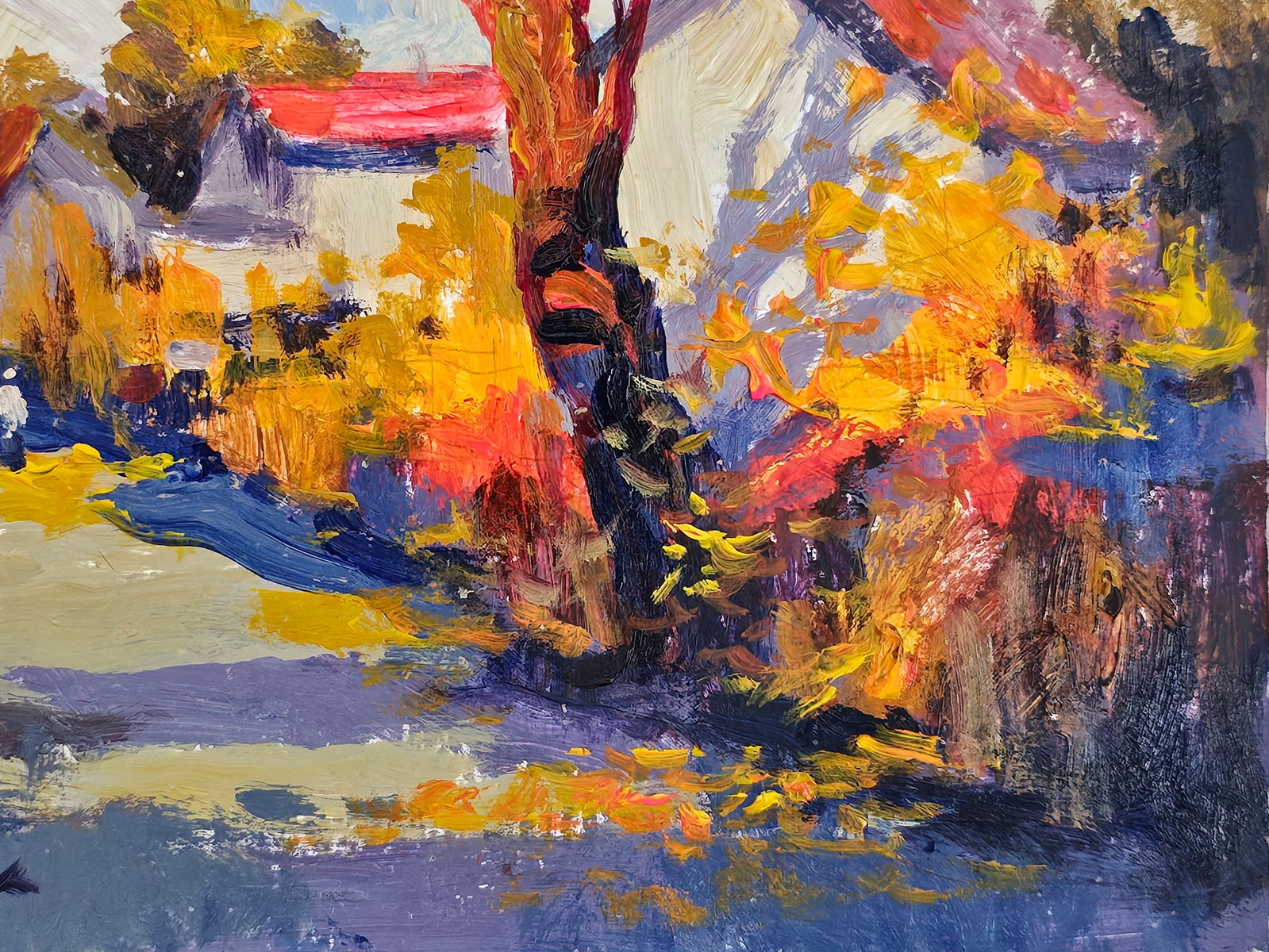 Acrylic painting autumn Vyacheslav Petrovich Babac - 6