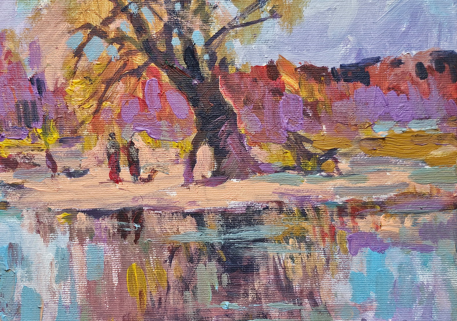Acrylic painting old willow Vyacheslav Petrovich Babac - 9