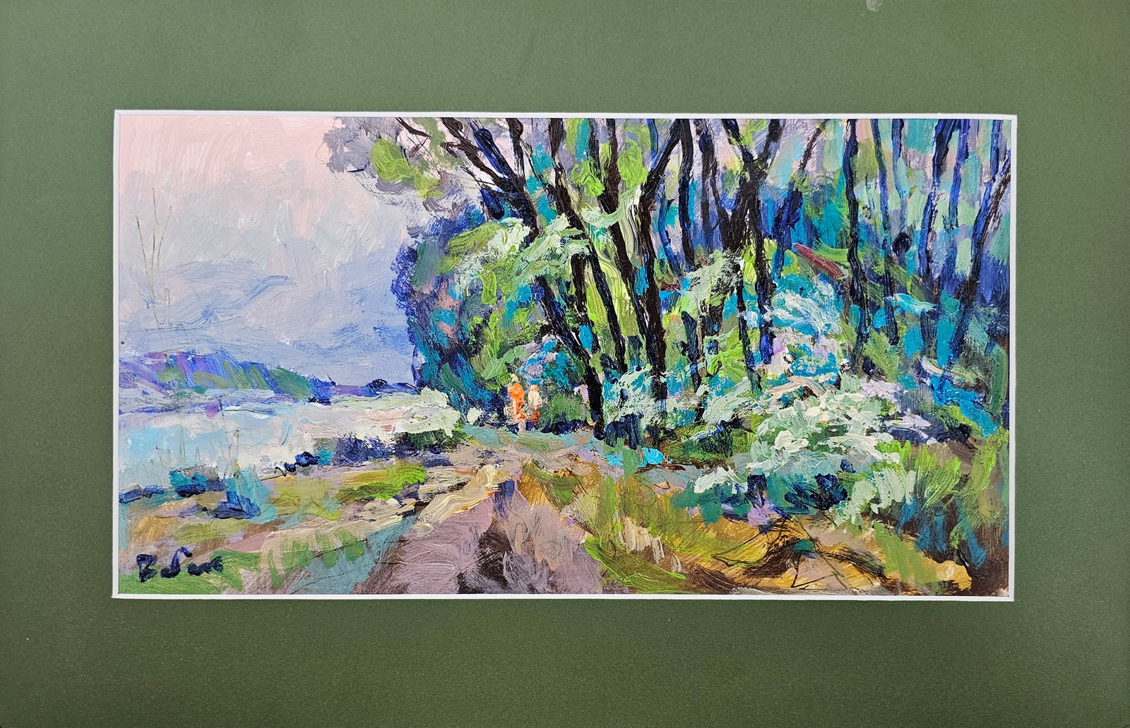 Acrylic landscape the walk Vyacheslav Petrovich Babac: 551BA Painter: Vyacheslav Petrovick Babac S?ze: 19x34 cm/ 7.48x13.38 inches Components: Acrylic, canvas Original painting from our collection ERA: 2025 About the artist: Born on August 24, 1946 to