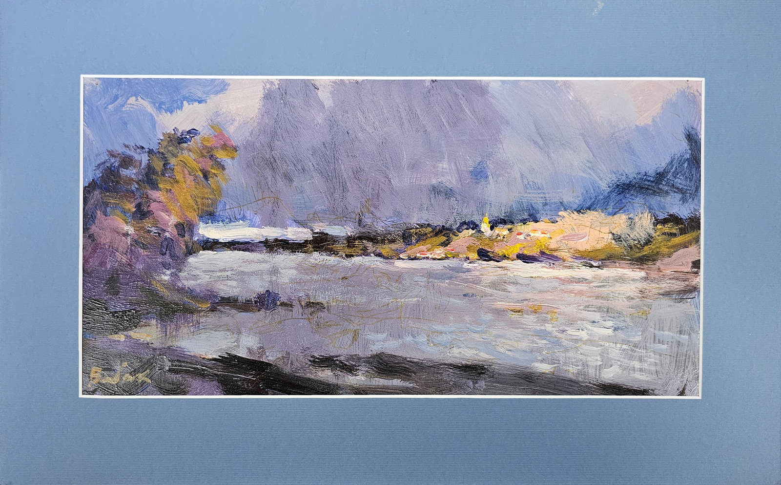 Acrylic landscape the storm Vyacheslav Petrovich Babac (1 of 9)