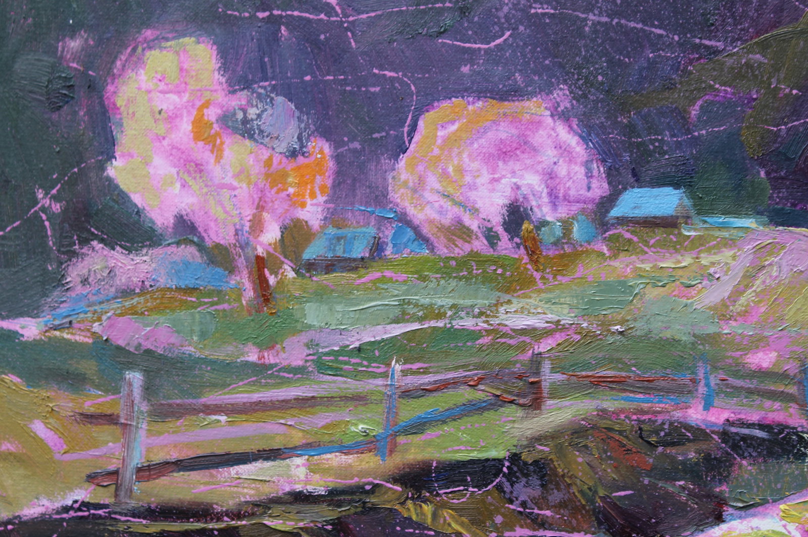 Oil acrylic painting The first frost Maria Voloschak - 3