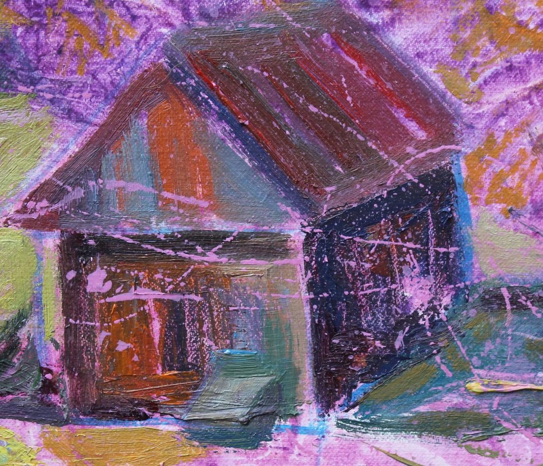 Oil acrylic painting The first frost Maria Voloschak - 6