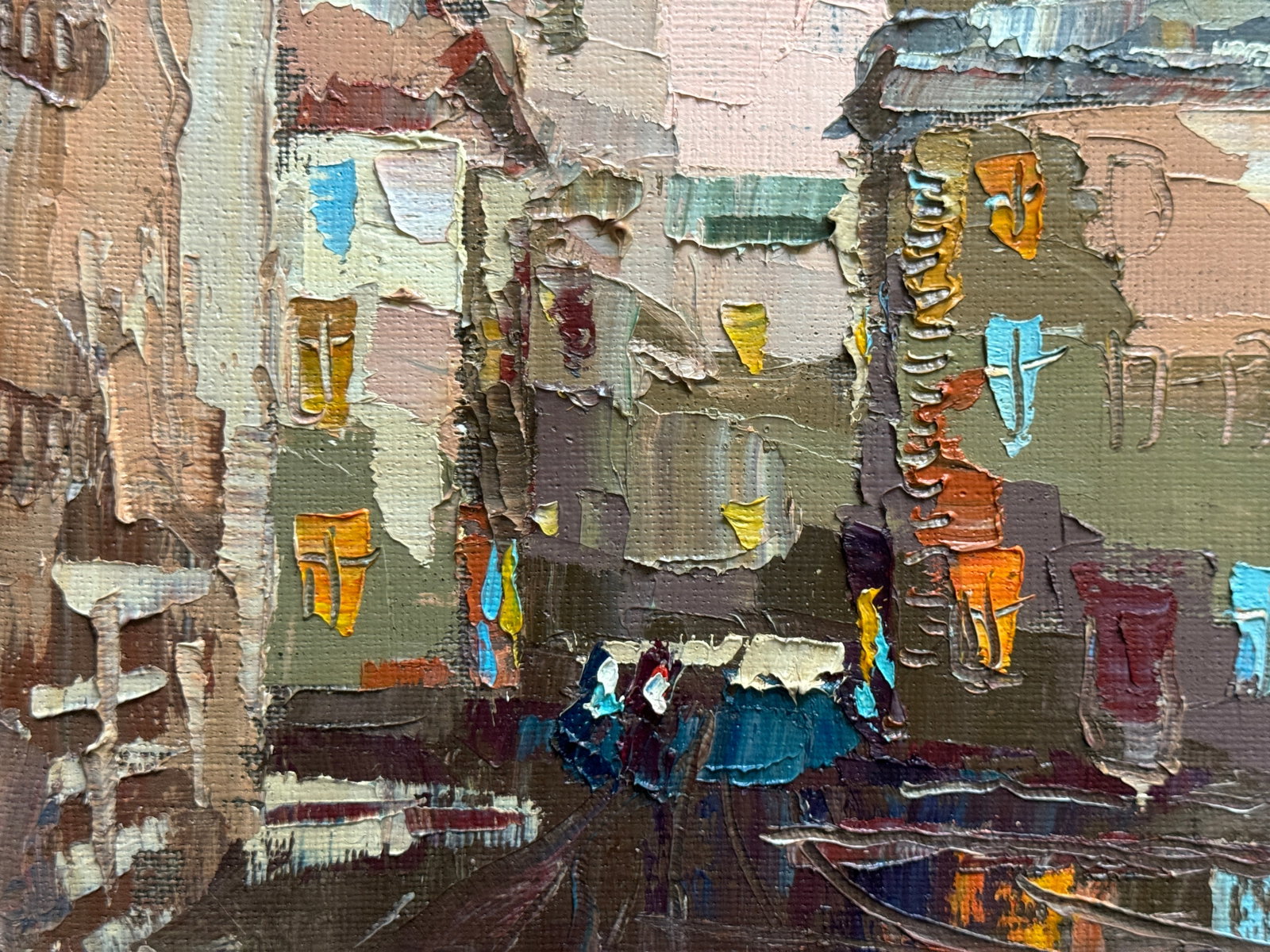 Oil painting with frame Lviv Square K. Leonid - 3