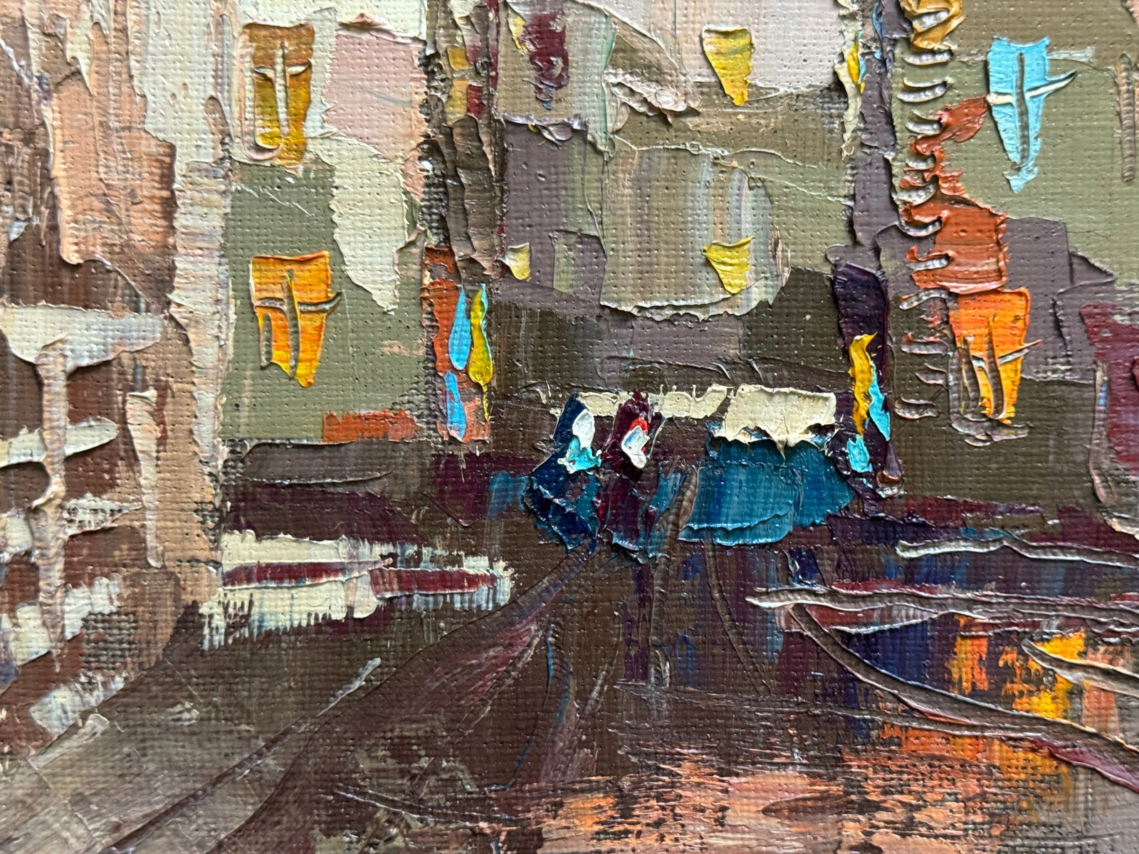 Oil painting with frame Lviv Square K. Leonid - 4