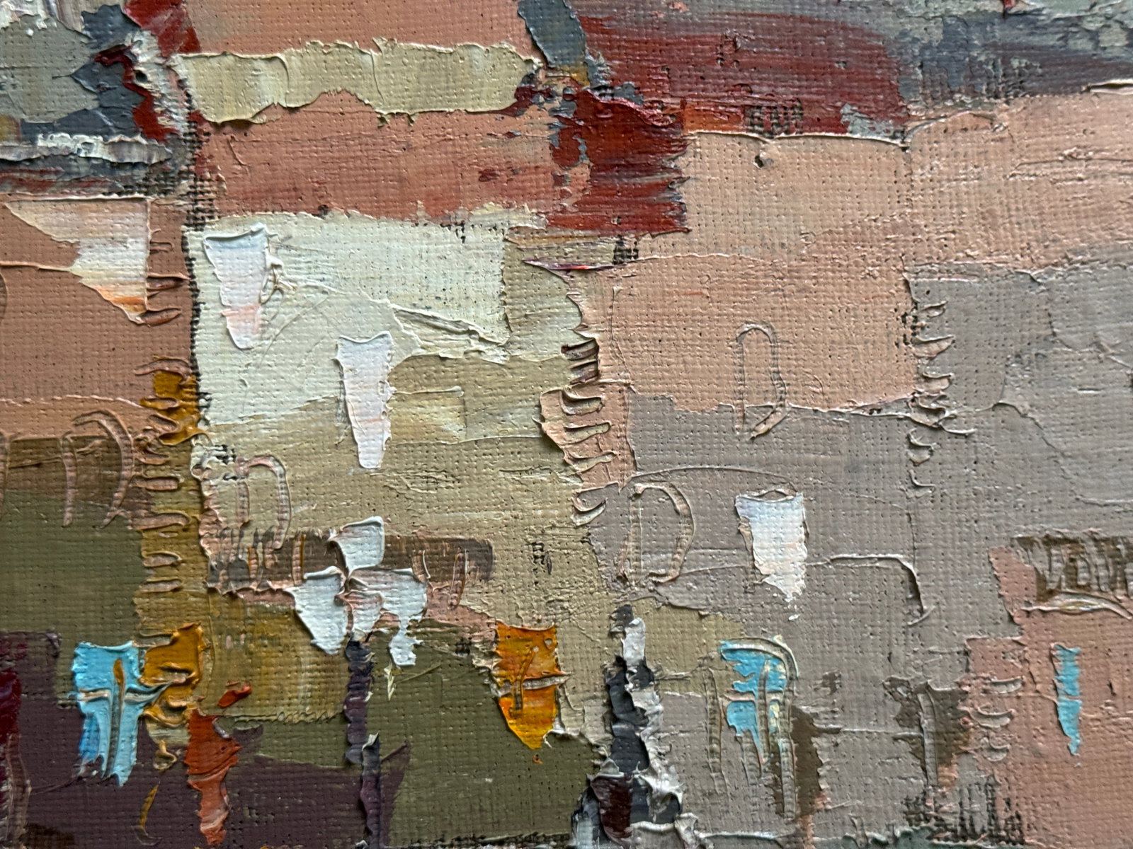 Oil painting with frame Lviv Square K. Leonid - 8