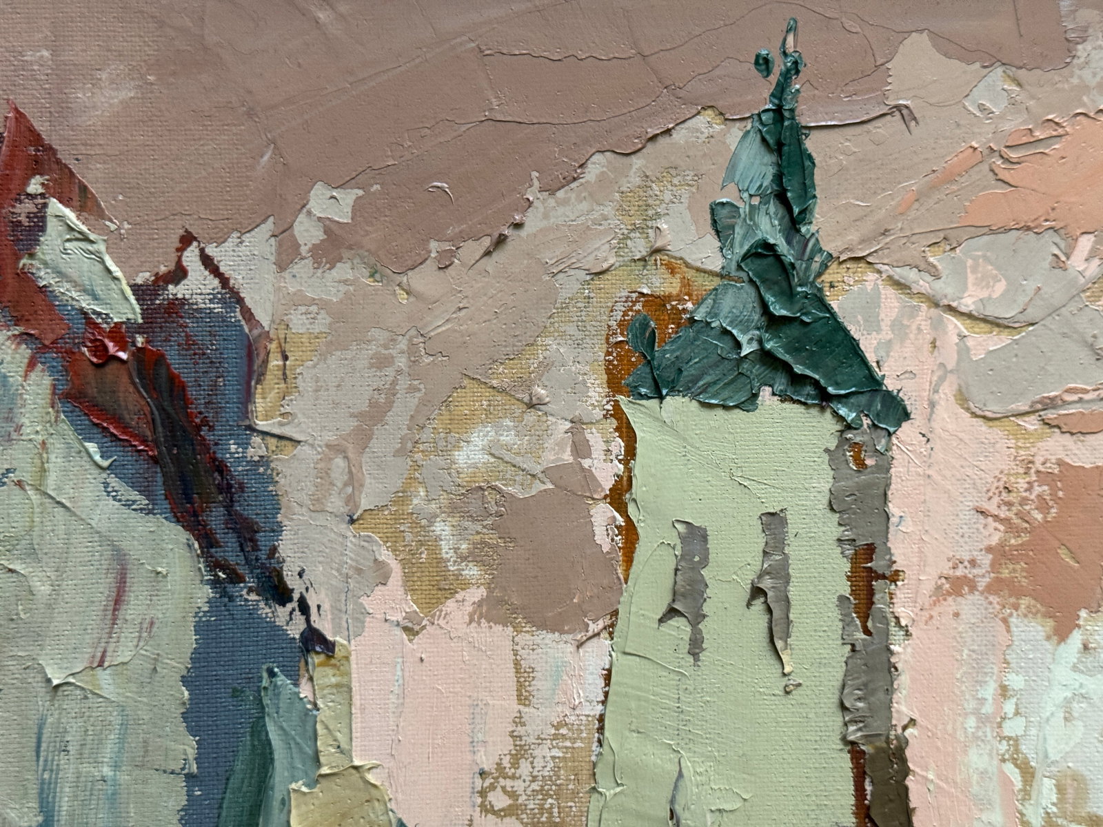 Oil painting with frame Latin Cathedral (Lviv) K. Leonid - 2