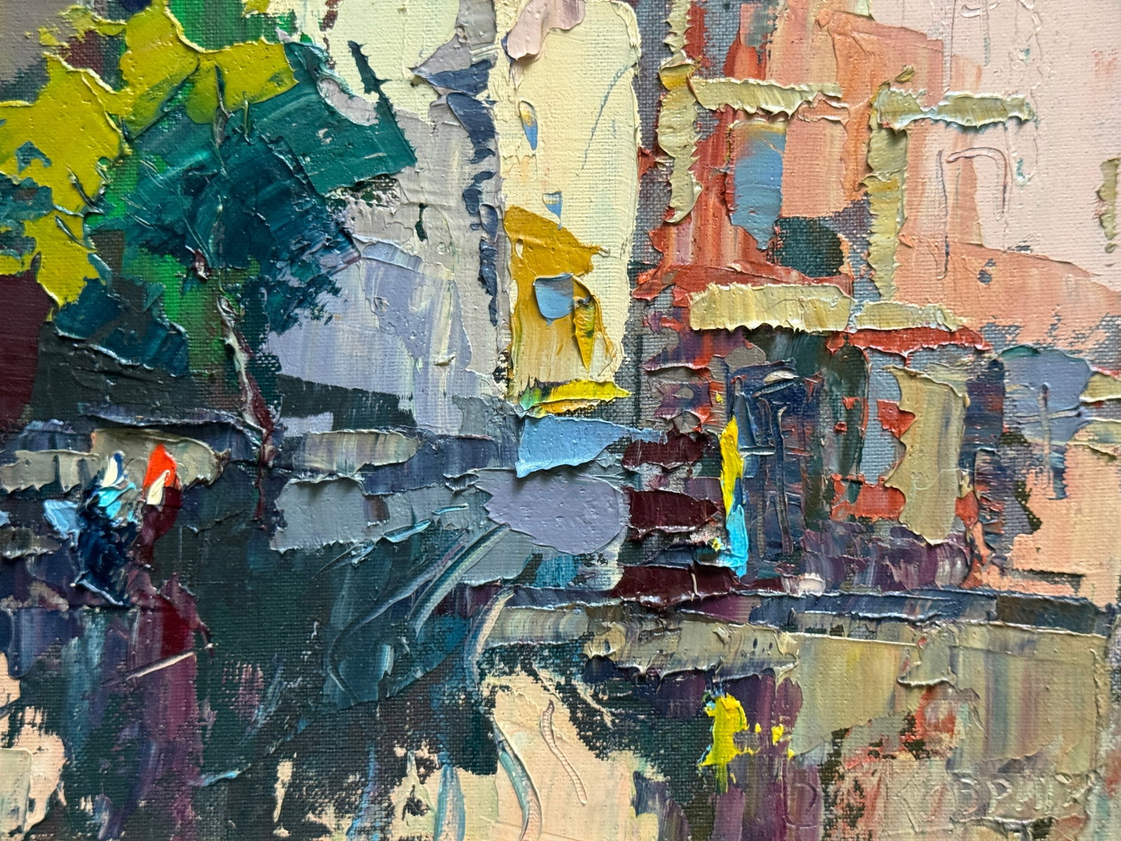 Oil painting with frame Latin Cathedral (Lviv) K. Leonid - 6