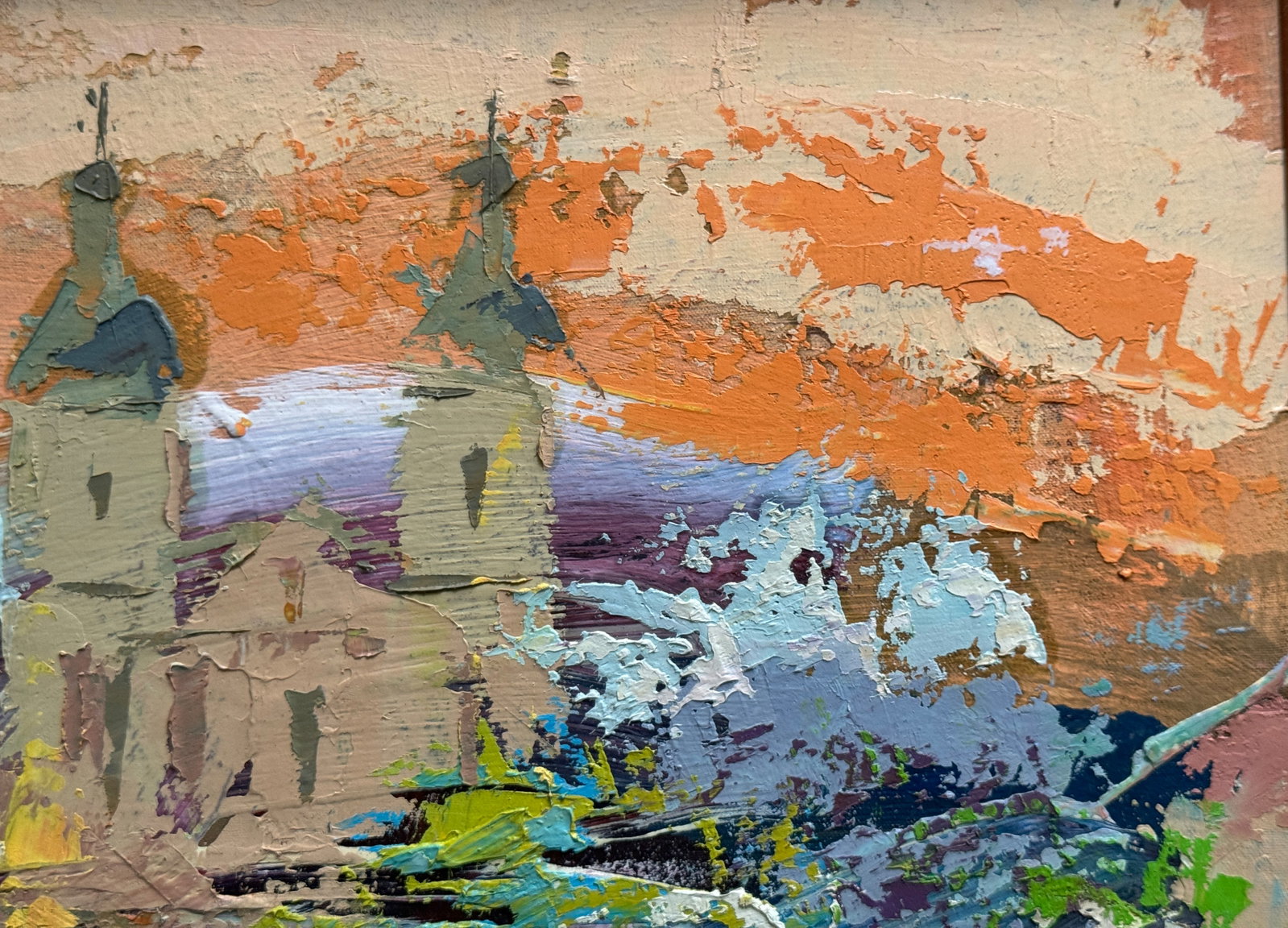 Oil painting with frame Church of St. Mary Magdalene (Lviv) K. Leonid - 4