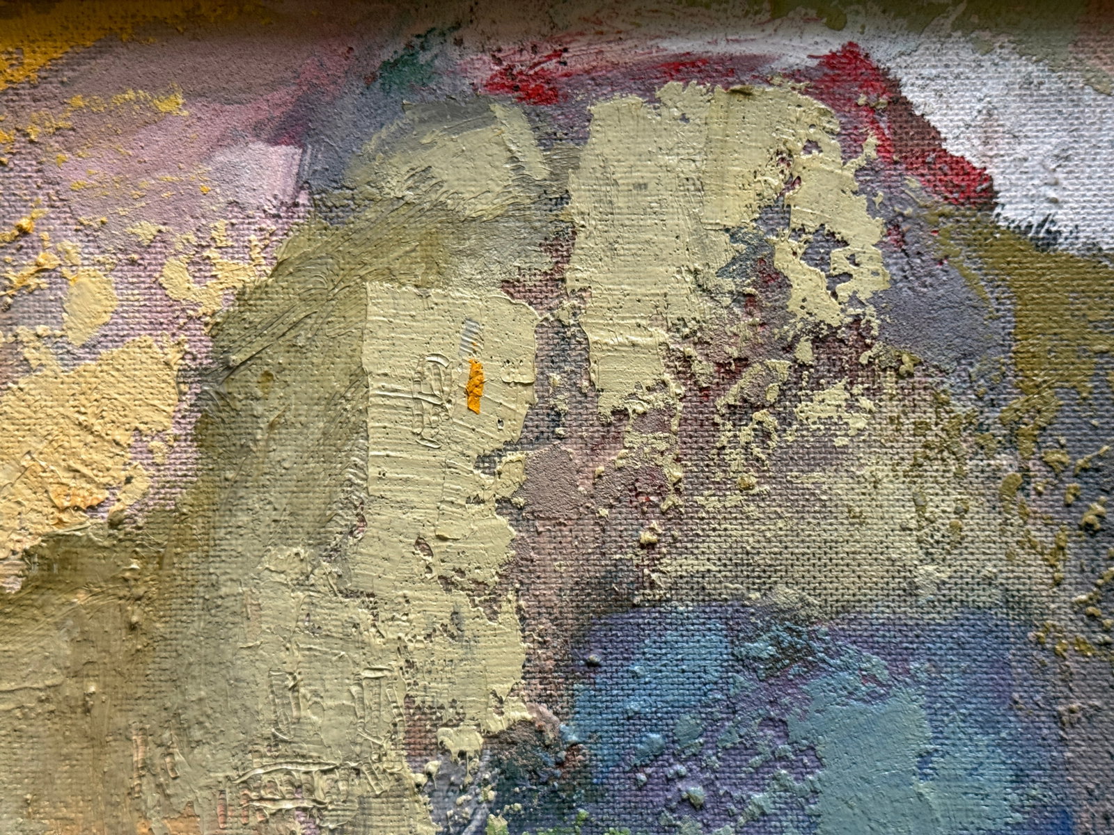 Abstract Oil painting with frame Evening in City K. Leonid - 4