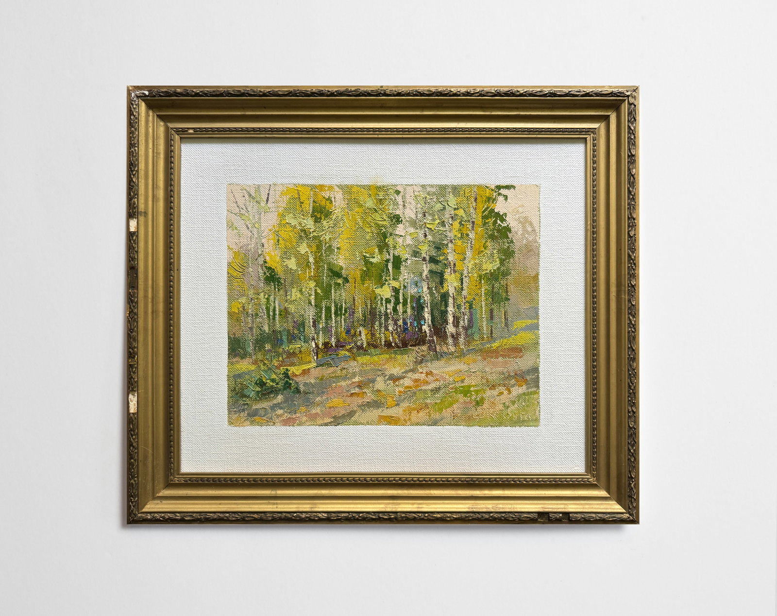 Oil painting with frame Birch grove K. Leonid - 2