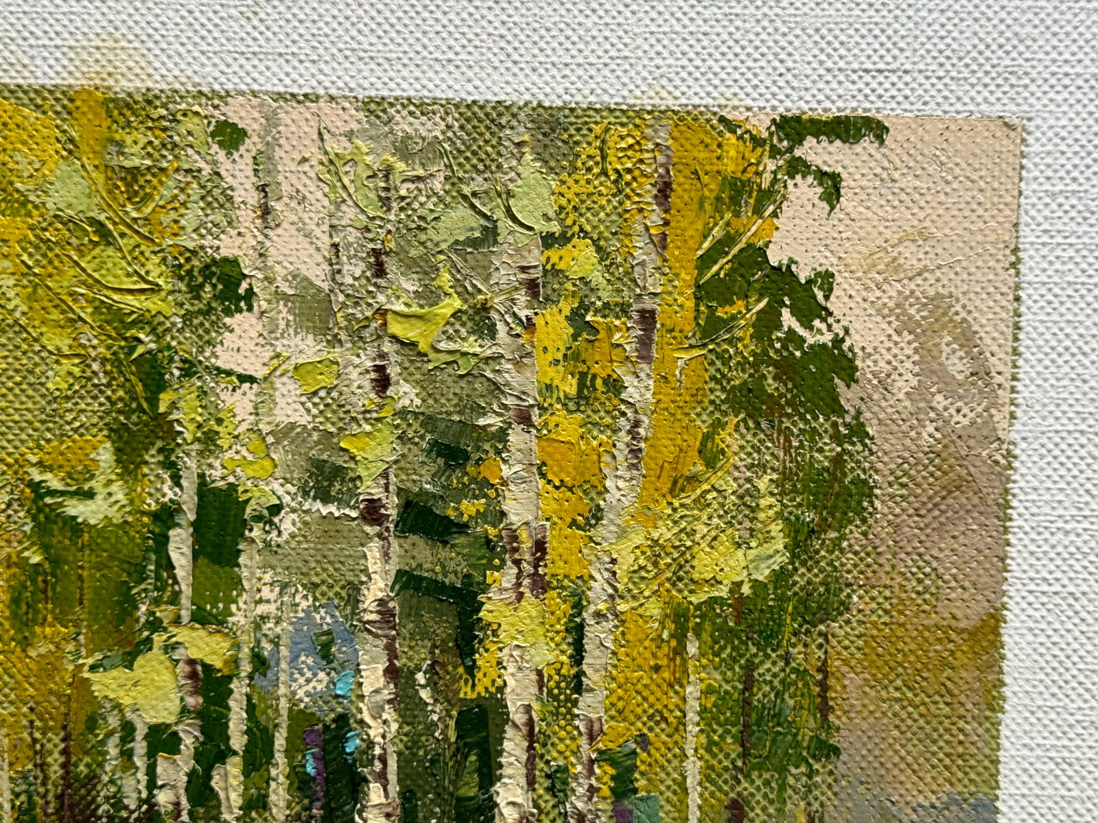 Oil painting with frame Birch grove K. Leonid - 4