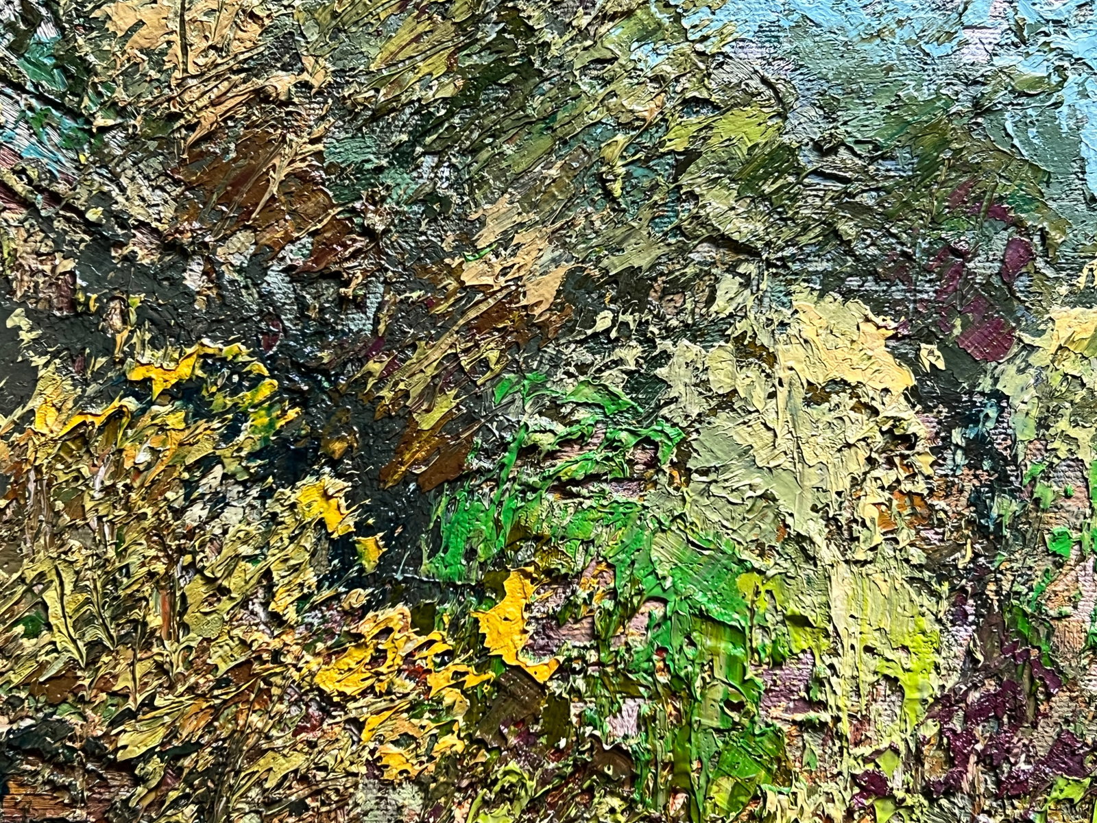 Oil painting with farme botanical garden at the Ivan Franko university of lviv K. Leonid - 2