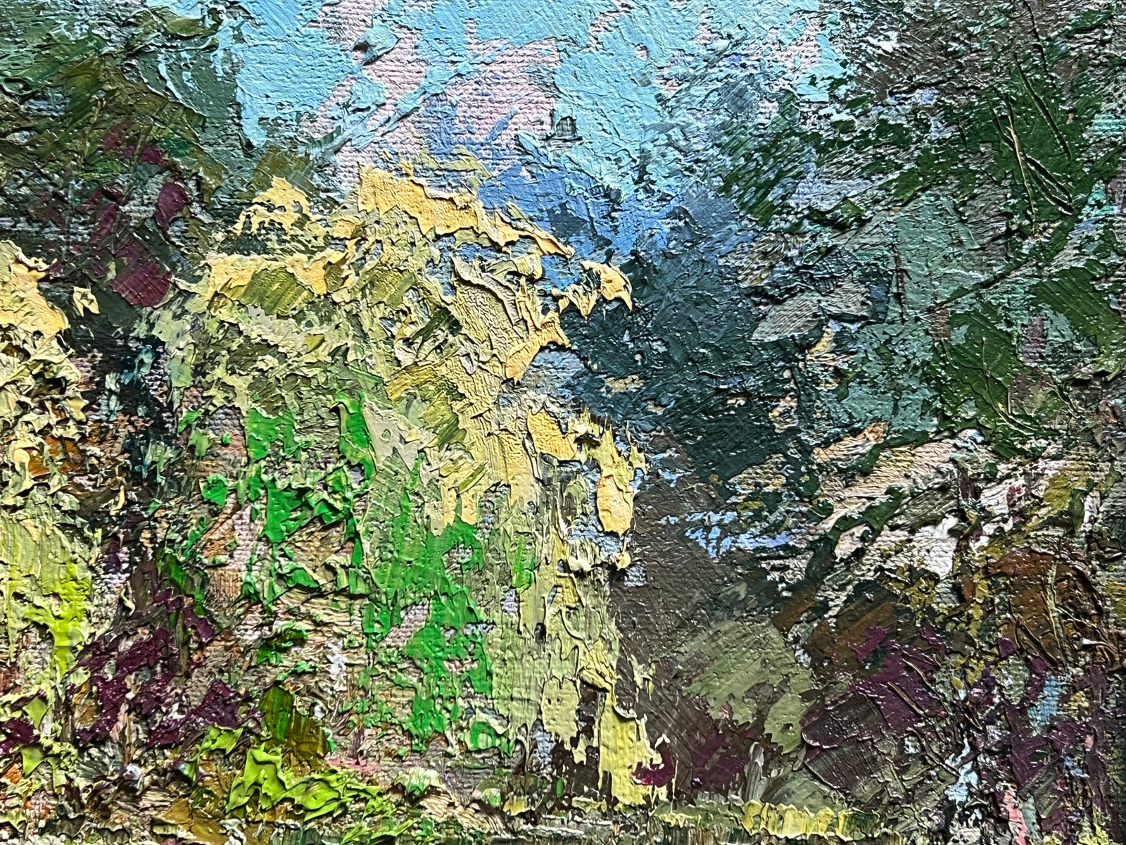 Oil painting with farme botanical garden at the Ivan Franko university of lviv K. Leonid - 3