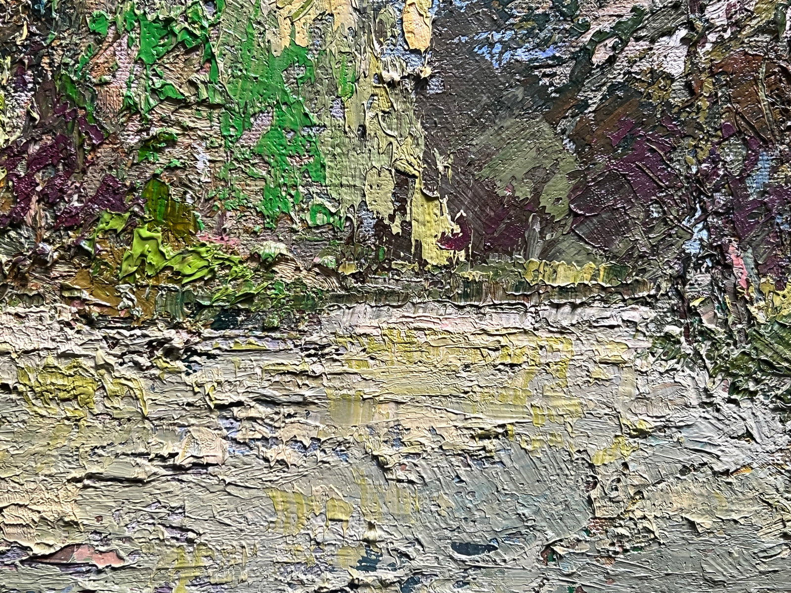Oil painting with farme botanical garden at the Ivan Franko university of lviv K. Leonid - 4