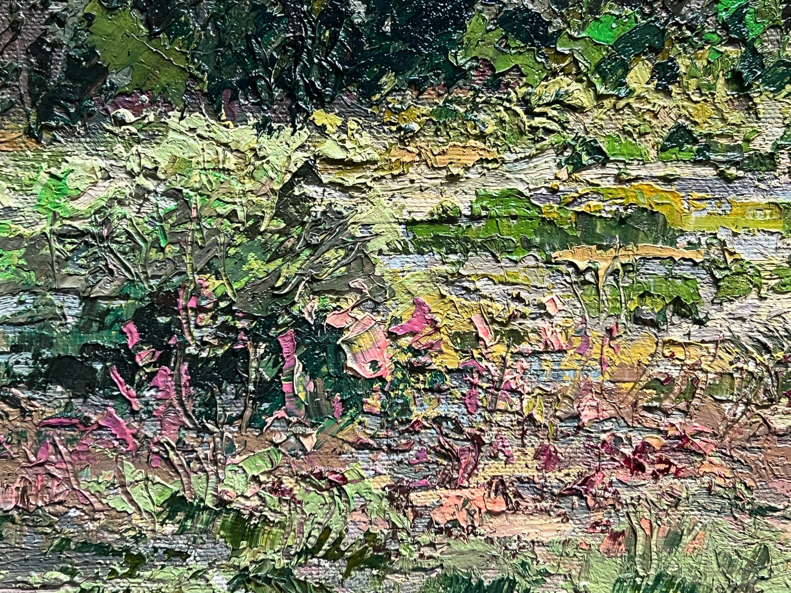 Oil painting with farme botanical garden at the Ivan Franko university of lviv K. Leonid - 4