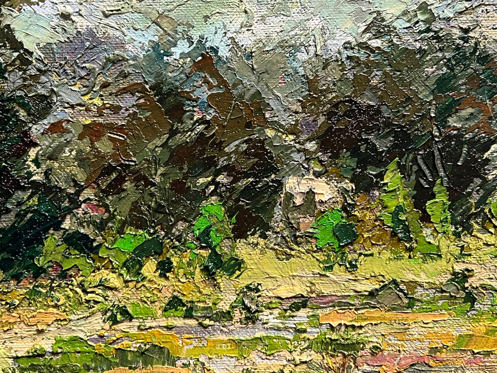 Oil painting with farme botanical garden at the Ivan Franko university of lviv K. Leonid - 6