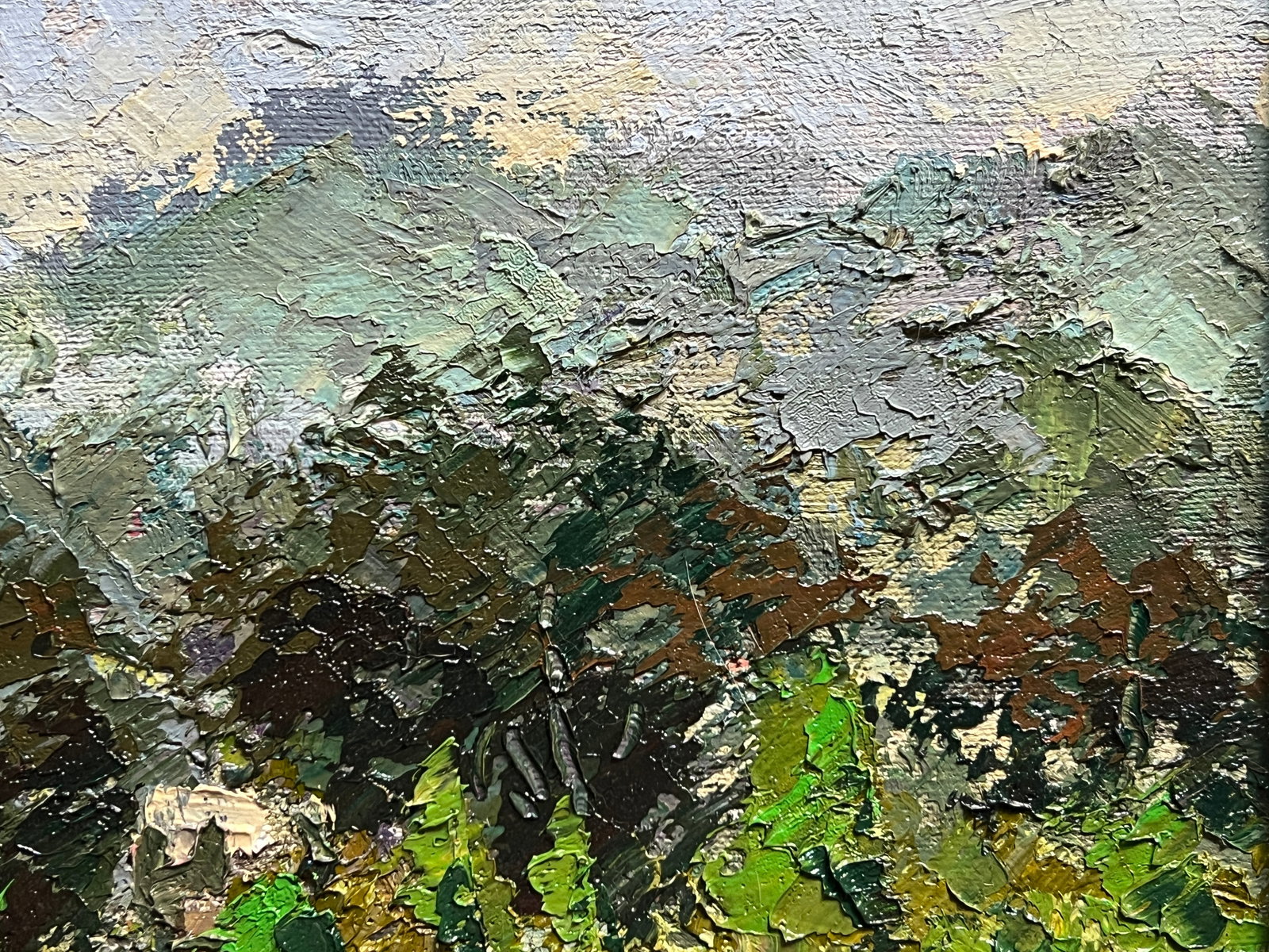 Oil painting with farme botanical garden at the Ivan Franko university of lviv K. Leonid - 8