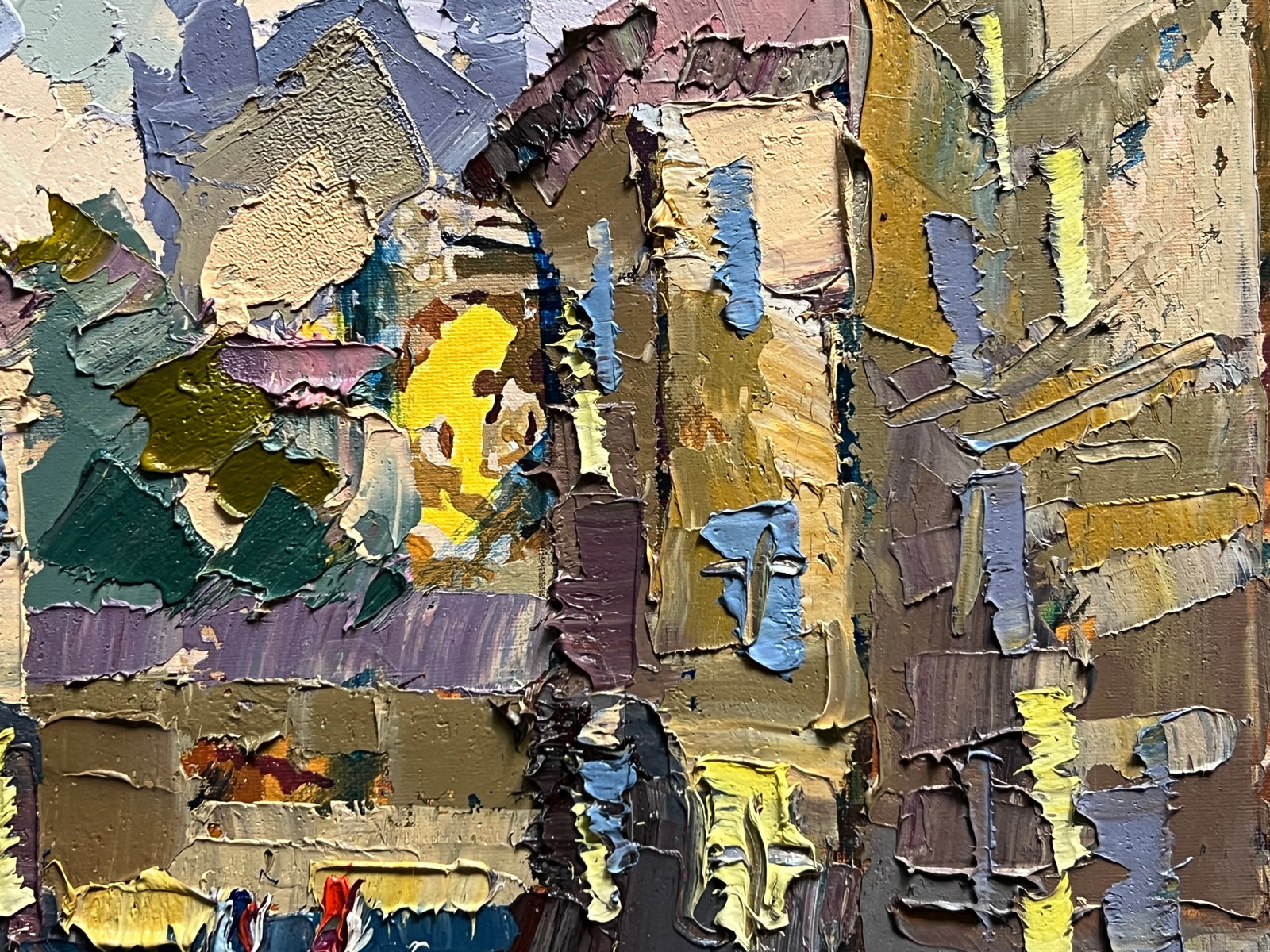 Oil painting with farme Lviv Market area K. Leonid - 4