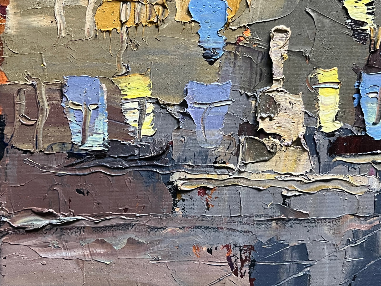 Oil painting with farme Lviv Market area K. Leonid - 7