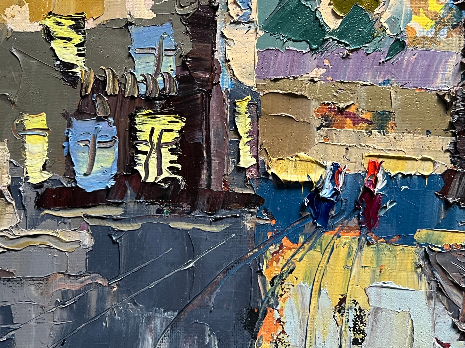 Oil painting with farme Lviv Market area K. Leonid - 8