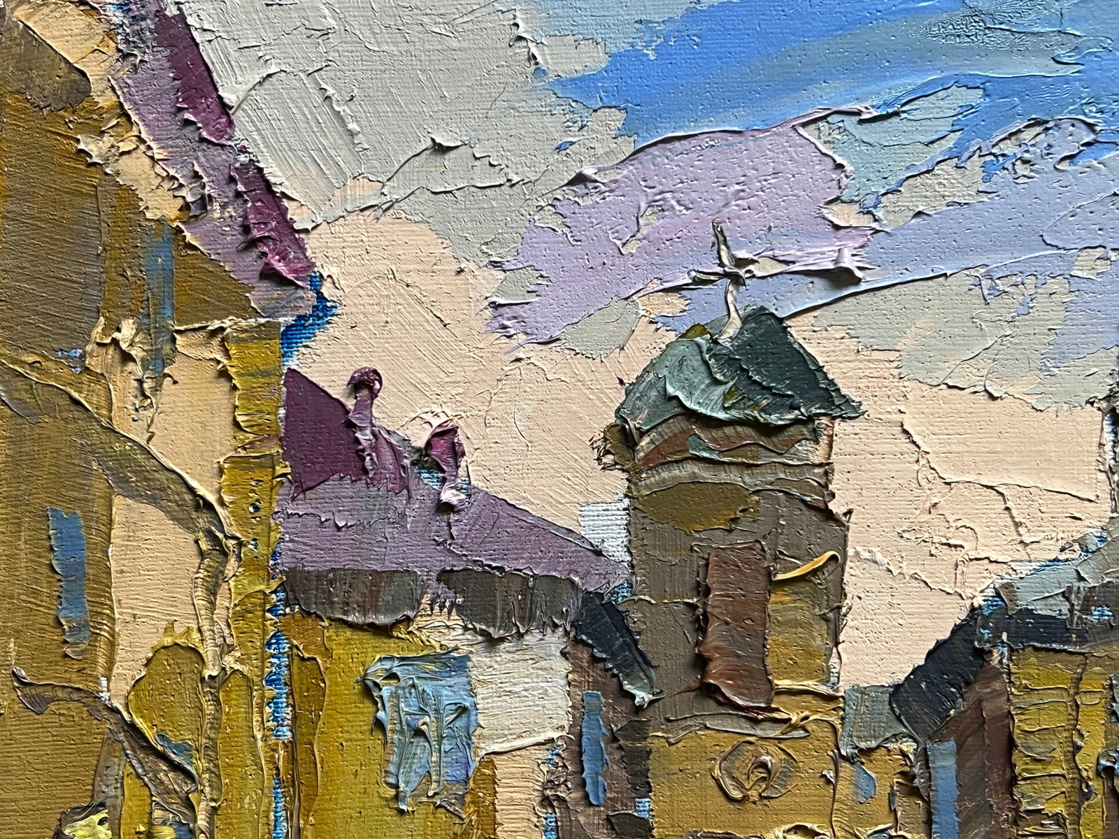 Oil painting with farme market in Lviv K. Leonid - 2