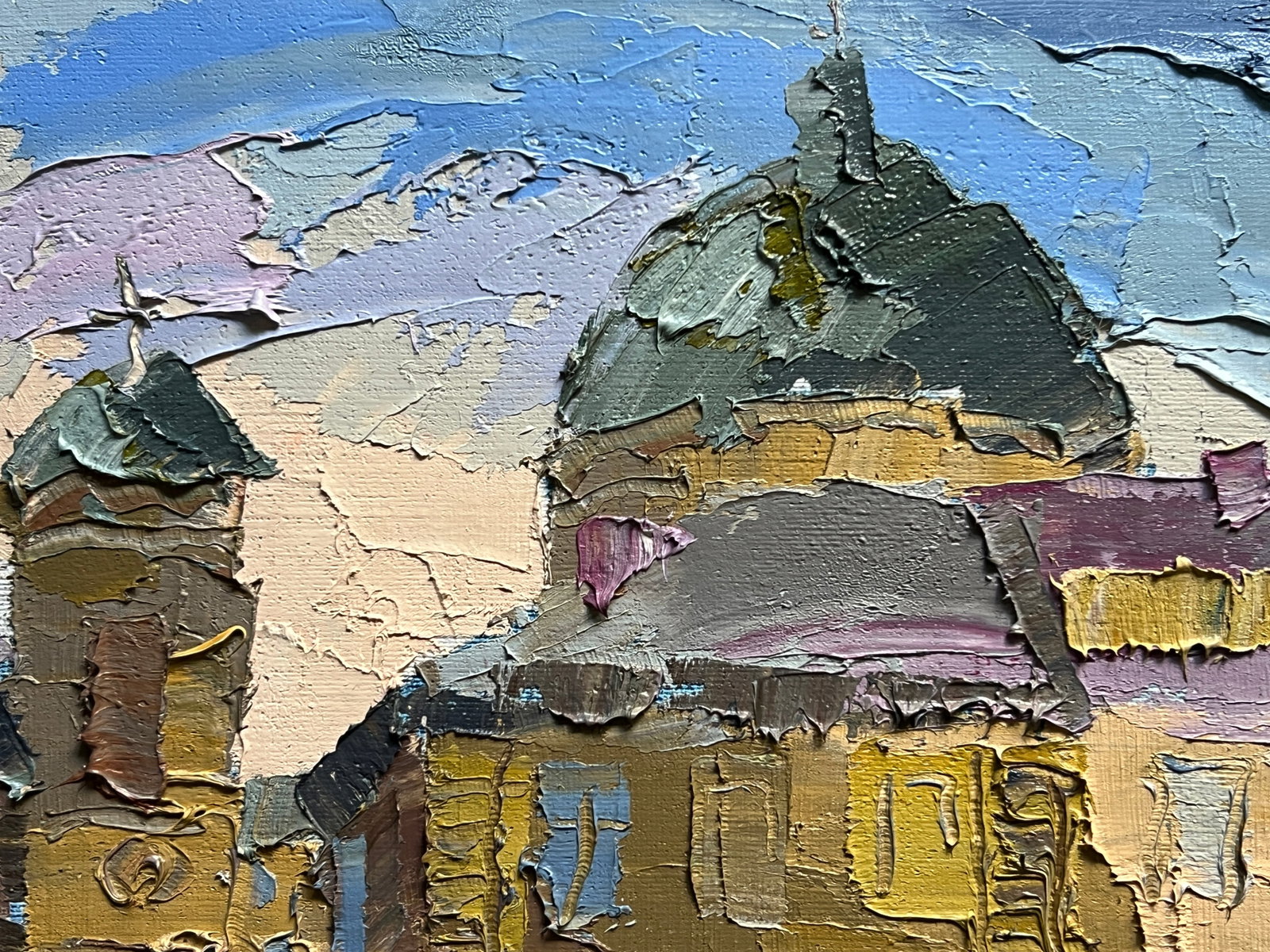 Oil painting with farme market in Lviv K. Leonid - 3