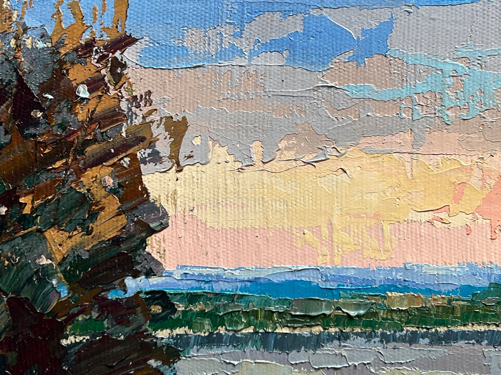 Oil painting with farme Ukrainian town K. Leonid - 3