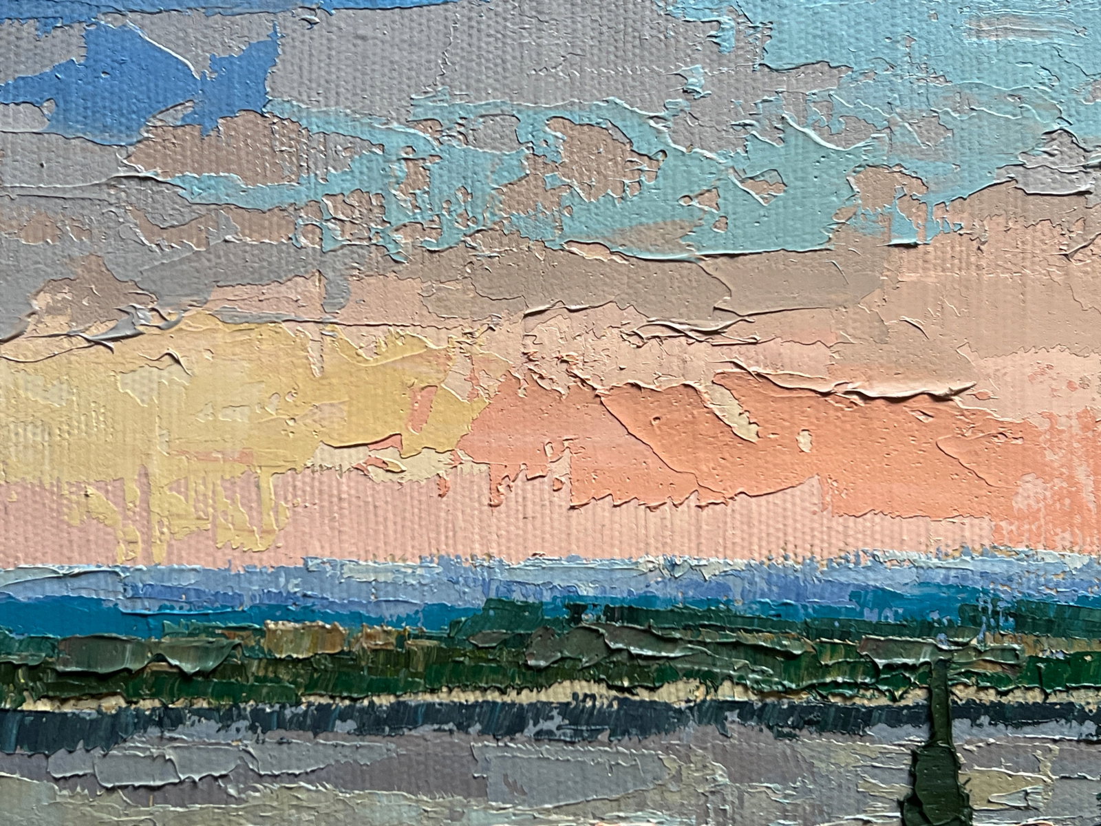 Oil painting with farme Ukrainian town K. Leonid - 4
